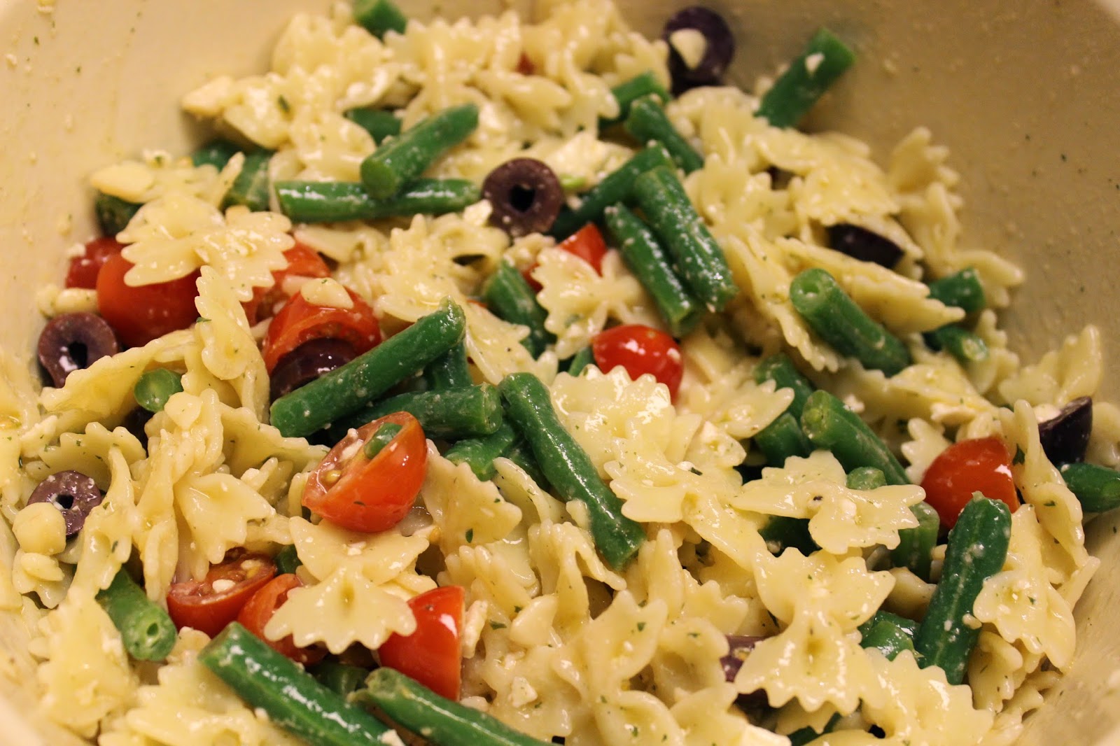Front Range Fork And Cork Pasta Salad with Green Beans and Cherry Tomatoes